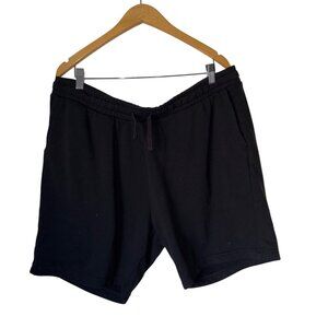 H&M Mens Regular Fit Black Shorts Size XXL Casual Cotton Blend